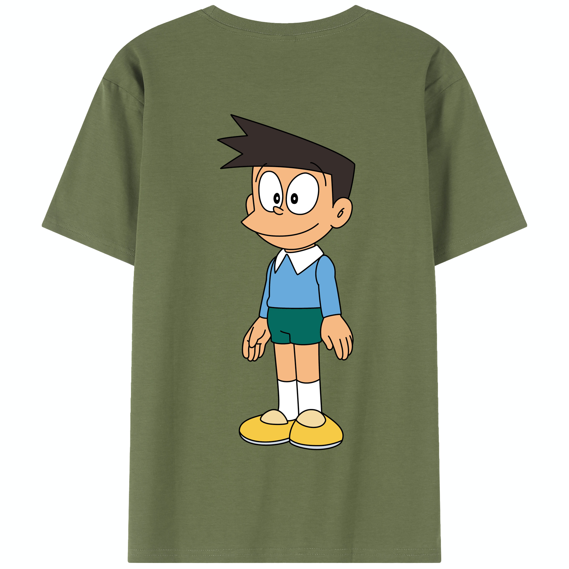 （画像用） ドラえもん 骨川 スネ夫 Doraemon Honekawa Suneo 綿100％半袖Tシャツ（背面プリント）